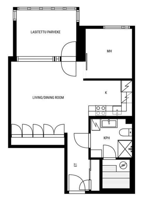 Apartment In Herttoniemenranta เฮลซิงกิ ภายนอก รูปภาพ